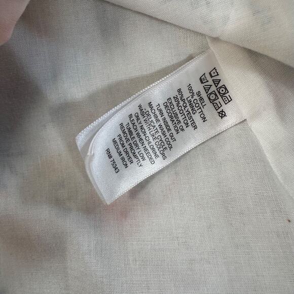 Tommy Bahama Floral Dress Girl 12 Months White Pink Tassel Trim Cottagecore - Picture 7 of 8